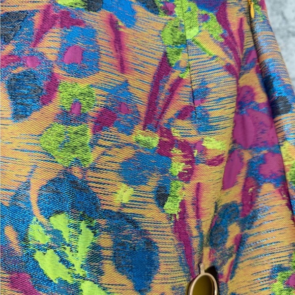 Cult Gaia “Celia” Jacquard Skirt – Bold Floral with ring accent detail size 2 - Picture 3 of 12